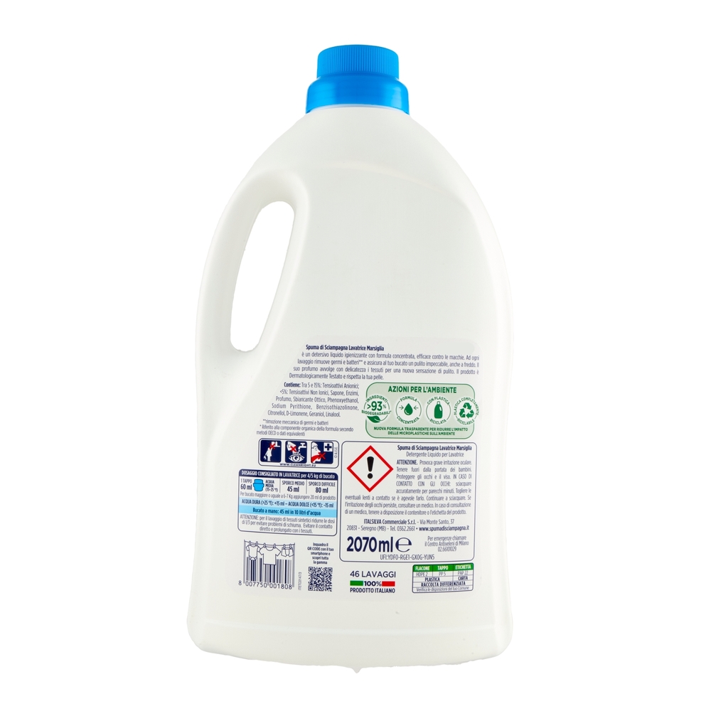 Spuma di Sciampagna Lavatrice Marsiglia 2070 ml